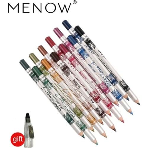MENOW P12005 12 color Eyeliner Pen, eye shadow pen, high gloss, non staining, lip liner