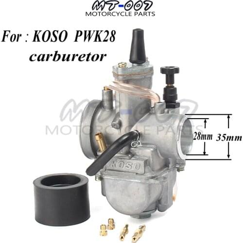 Motorcycle carb for keihin koso pwk28 carburetor Carburador 28mm with power jet fit on 2T/4T engine racing motor