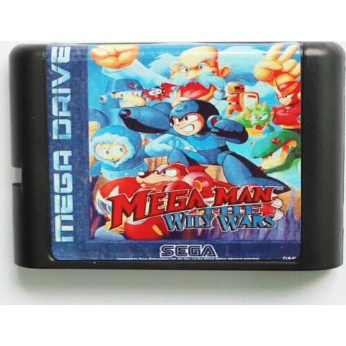 Mega Man The Wily Wars Game Cartridge Newest 16 bit Game Card For Sega Mega Drive / Genesis System
