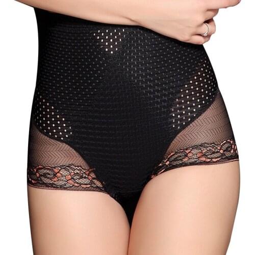 Lace Sexy Underwear Women Underpants High Waist Rise Panties Woman Plus Size Body Shaping Lingerie Breathable Female Pant