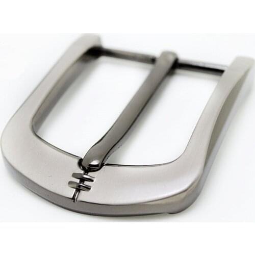 40mm Metal Belt Buckle Brushed Mens End bar Buckle Single Pin Belt Half Buckle Leather Craft Jeans Belt Webbing Accessories