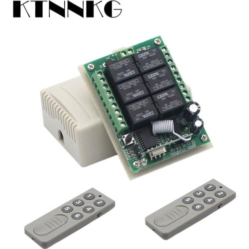 DC 12V 6CH Remote Relay Module Wireless Light Switch Receiver Control 433MHz with 6 Button RF Transmitter DropShipping DIY