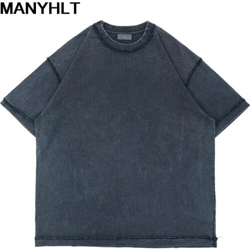 Mens Clothing 2021 Spring And Summer New Craft Casual Loose Large Size Solid Color Short-sleeved T-shirt