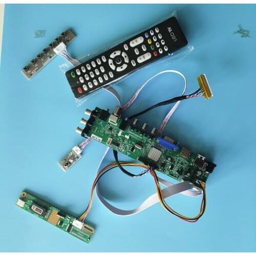 Kit For B141EW01 V6 HDMI LCD Panel 1280X800 DVB-T2 DVB-T Controller board TV VGA USB AV 1 CCFL Digital 30pin 14.1" remote