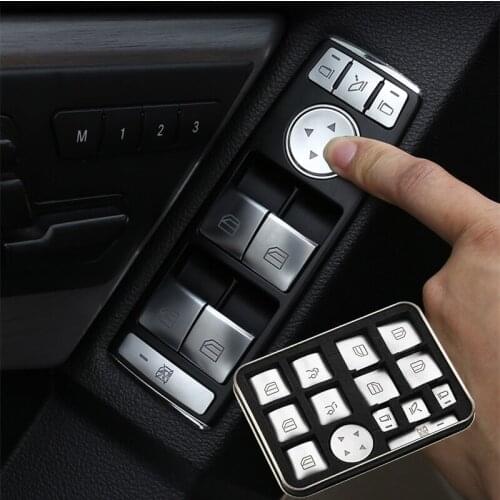 Car Window Glass Lift Button Trim Cover Sticker For Mercedes Benz A B C E GLA CLA GLK GL ML GLE Class