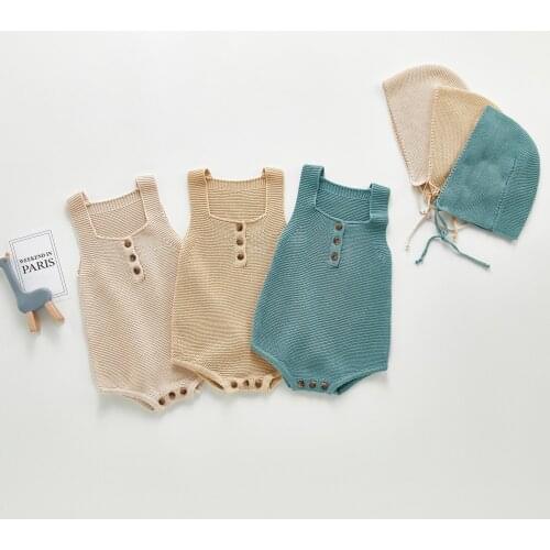 Baby Girl Clothes Cotton Soft Baby Boy Clothes Solid Baby Clothing Sets Rompers Newborn Outfits Summer Sleeveless Clothes Set