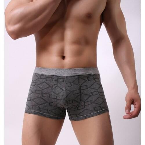 Solid Classic Bamboo Mens Underwear Health Boxer Sexy Underwear Men Crotchless Underwear For Men Cuecas Boxer Masculina De Marca