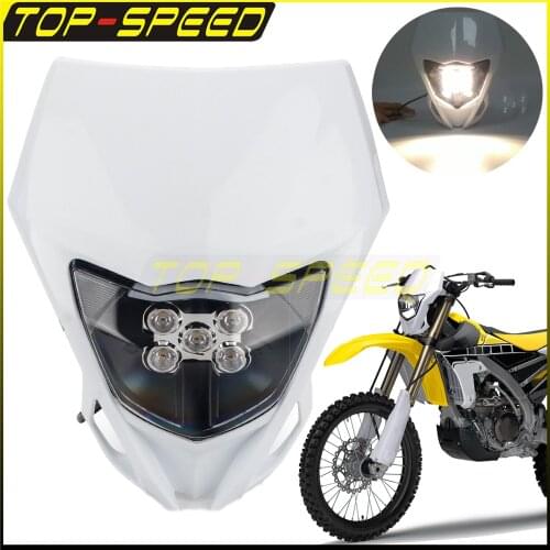 Enduro Supermoto Bike Head Light Fairing Motorcycle For Yamaha WR WRF YZ YZF 125 230 250 400 450 Universal Headlamp Mask