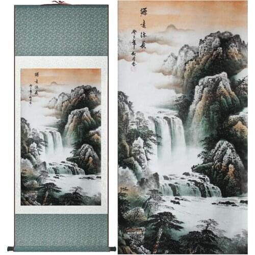 Landscape painting Chinese art Painting Home Office Decoration Chinese painting mountain and rivers