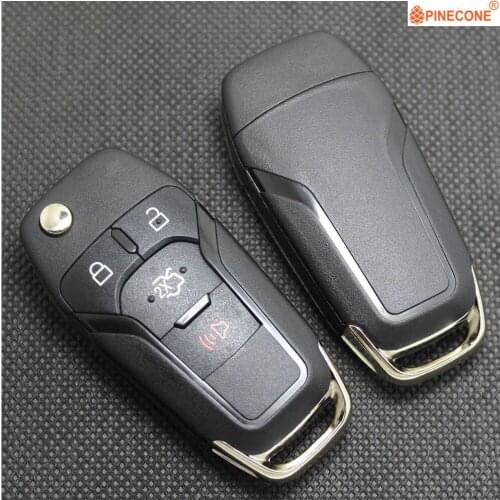 PINECONE for FORD MONDEO FOCUS FUSION EDGE EXPLORER 2013 2014 2015 Key Case 4 Button HU101 Blade Replace Car Key Fob Shell