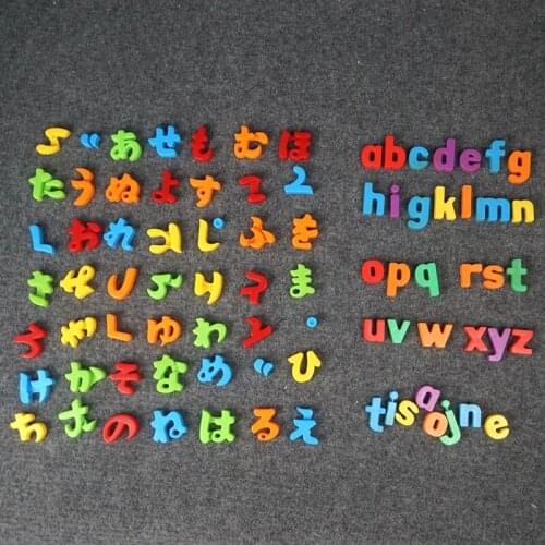 26~50 1inch Japanese English Alphabet plastic Colorful Cartoon Magnets Fridge Letters model Child Educational Toy