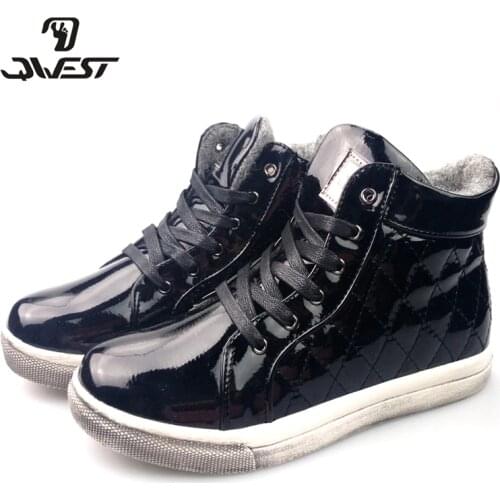 QWEST(by FLAMINGO) Autumn Anti-slip warm Children Boots Lace-Up&Zip Size33-38 Kid Shoe for boy Free Shipping 82B-XDB-0982