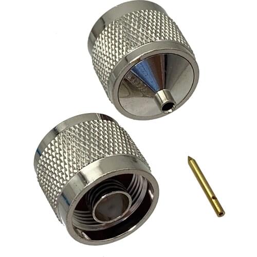 1Pcs N Male Plug Solder Fliexible RG405 0.086" Wire Terminal cable RF Coaxial connector