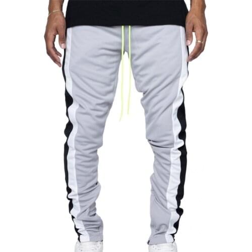Activewear Stylish Skinny Zipper Pockets Sweatpants Bottoms Men Pants Zipper Pockets for Sports