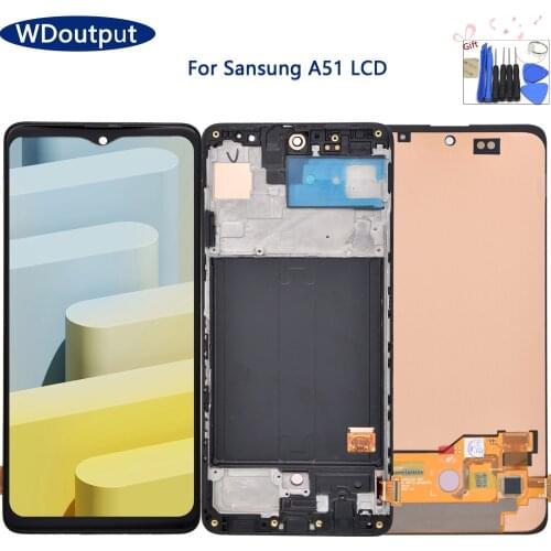 Super AMOLED 6.5"For Samsung Galaxy A51 LCD A515 Display A515F/DS A515FD A515 LCD Display Touch Screen Replacement A515F Display