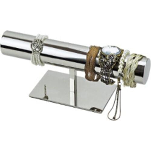 T shape jewelry watch bracelet holder mirror surface shelf desktop showing stand bangle display stand storage rack