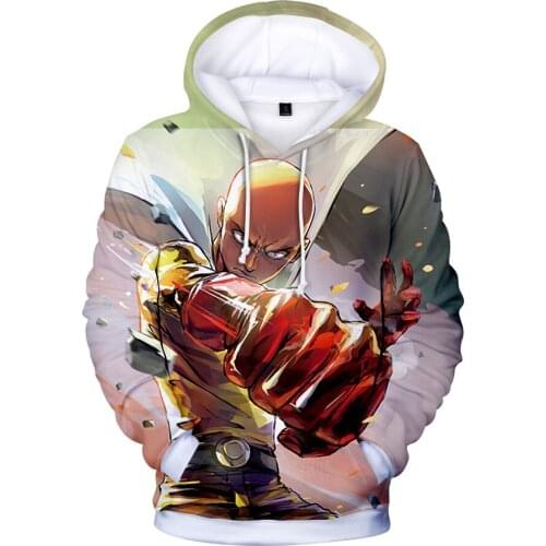 One Punch Man Hoodie Mens Hero Saitama Oppai Anime Hoodies Big Eyes Design Sweatshirt Pullover Tracksuit Men/Women 3D jacket