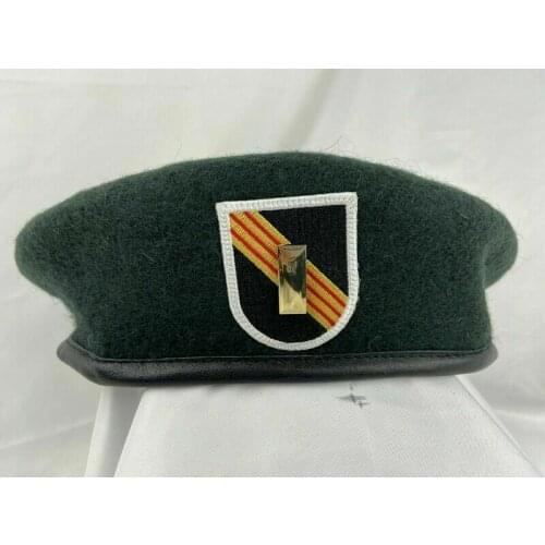 Tomwang2012. VIETNAM WAR US ARMY 5ST SPECIAL FORCES BERET SECOND LIEUTENANT RANK MILITARY HAT