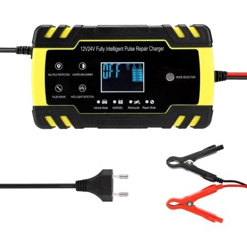 Battery Charger With Cooling Fan Automatic Identification Chargers LCD Digital Display 110-240V US EU Plug Dropshipping