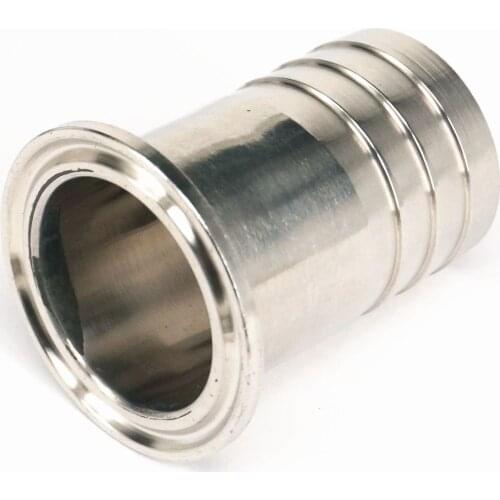 45mm Tube Barbed- Tri Clamp 2" Ferrule O/D 64mm 304 Stainless Steel Sanitary Ferrule Clamp Pipe Connector Fitting
