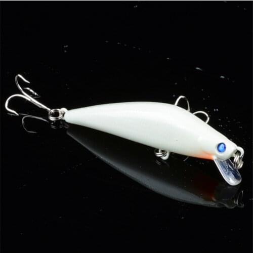 1pcs 8cm 8g Night Fishing Luminous Hard Bait 3d Minnow Artificial Hard Wobblers Lures Warped Bass Isca Crankbait Fishing Tackle