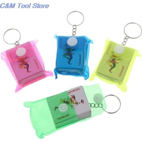 New 1Pc Portable Mini Playing Cards Keychain Small Board Game Key Chain 4*3cm