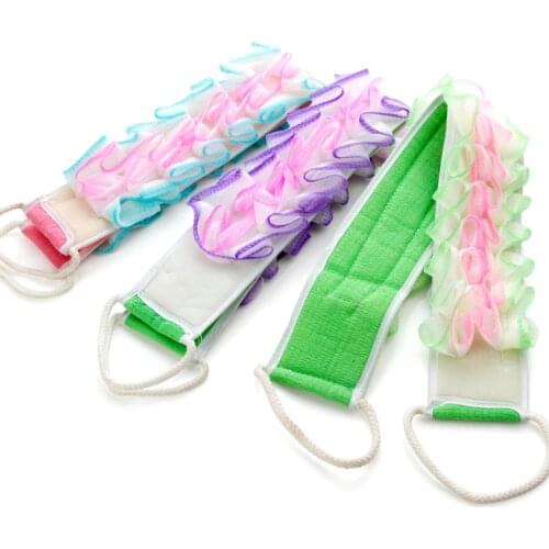 1Pcs Long Rubbing Washcloth Bath Brush For Back Towels Exfoliating Scrub Shower Sponge For Body Bathroom Accessories Nylon Towel