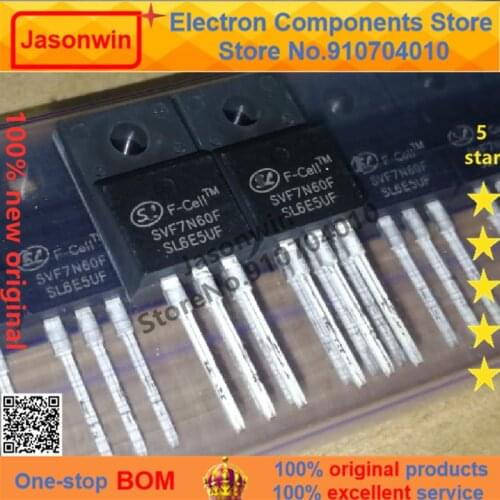 100% nuevo 50 unids/lote original MOSFET SVF7N60F TO-220F 7N60F 7A/600V MOS Transistor