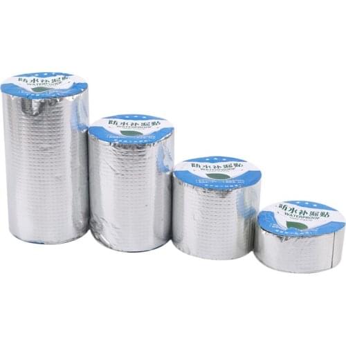 5m Aluminum Foil Butyl Rubber Tape Stop Leak Stick waterproof repair fix tape Self Adhesive for Roof Hose Marine Maintenance