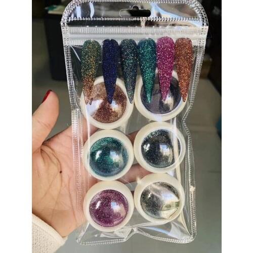 6Boxes Chunky Glitter Mix Rainbow Glitter Iridescent Glitter 6 colors graphic Glitter Mylar Flake Glitter Resin Craft Glitter