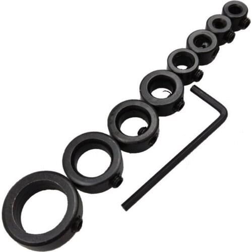 8Pcs/Set Woodworking Drill Bit Depth Stop Collars Ring Positioner Drill Locator wood working drill bit set Locator VEP32 P50 New