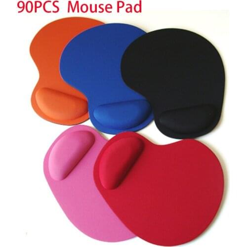 90PCS Solid Color Mouse Pad EVA Wristband Mousepad Gaming Mice Mat Support Optical Mouse Pad 24*20cm
