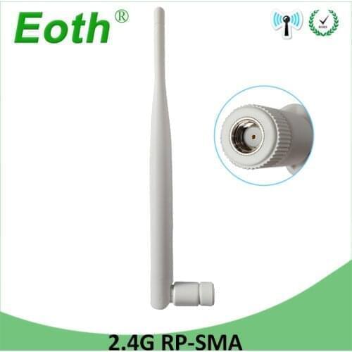2.4GHz WiFi Antenna 5dBi Aerial RP-SMA Male Connector 2.4ghz antena 2.4G wi fi antenne For Wireless Router Wifi Booster