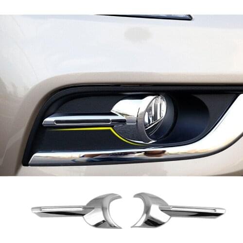 For Renault Koleos 2017 2018 ABS Chrome Car Front Rear Fog Lamps lights cover trim Car styling Accessories sticker shell 4 pcs