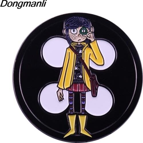 DZ239 Coraline Hard Enamel Pins Badge Backpack Collar Lapel Women Men Fashion Jewelry