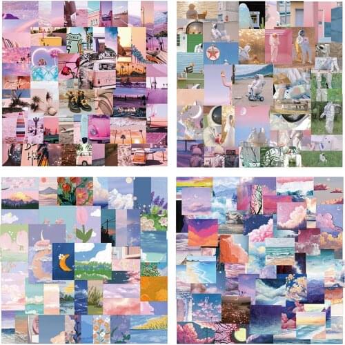 Aesthetic Pink Stickers For Notebooks Stationery Helmet Laptop Sticker Vintage Kscraft Craft Supplies Scrapbooking Material