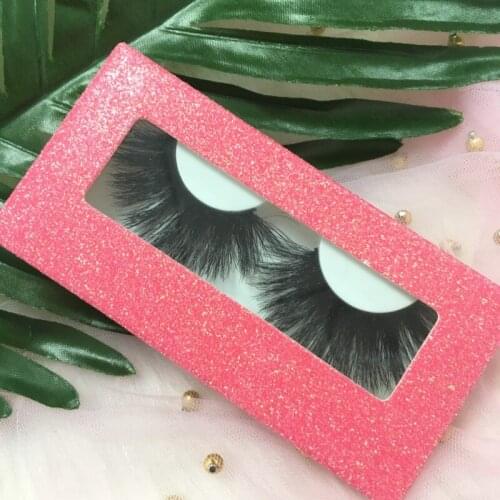 FDshine 25MM Mink Eyelashes 5D Thick Lashes Custom Private Label