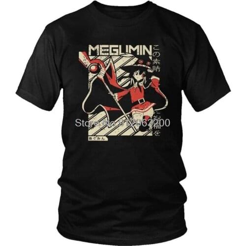 Tvoe Megumin Kono Subarashii T-Shirts Men Novelty T Shirt Short Sleeve Anime Novel Konosuba Tshirts Cotton Tee Tops Clothes