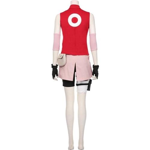 Haruno Cosplay Costume Women Girls Vest Skirt Uniform Suit Halloween Carnival Top Shorts Bags Outfits