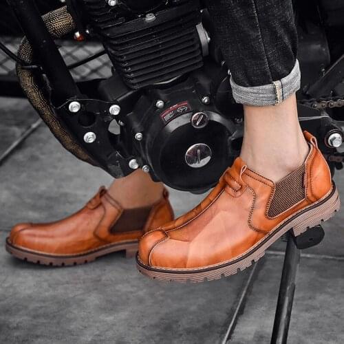 Genuine Leather Loafers for Men Retro British Style Oxford Casual Shoes Male Soft Comfort Cow Leather Prom Dresses Shoe Big Size