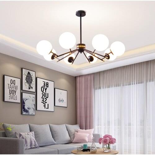 Nordic style living room chandelier LED personality creative modern minimalist restaurant bedroom living room chandelier