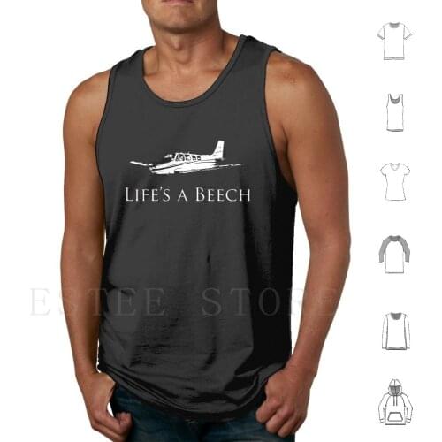 LifeS A Beech Tank Tops Vest Bonanza Plane Airplane Flying Flight Aviation Pilot