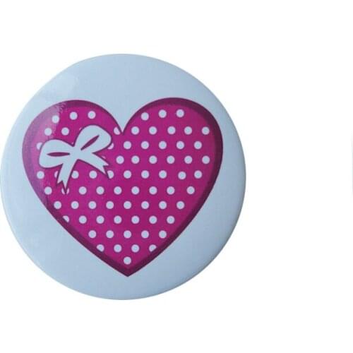 Can be customized logo aluminum badge love logo round badge K200335