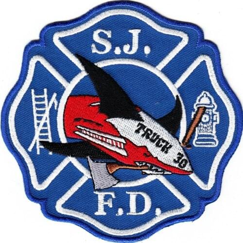 Custom embroidery Patch CALIFORNIA SAN JOSE FIRE Sew-On-Iron-On badge can be customizd any design any logo factory direct no MOQ