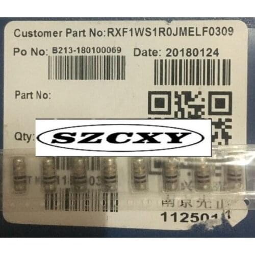 New and original 100PCS 0309 1R 5% wound cylindrical resistance 1W 1 ohm RY1WS1R0JMELF