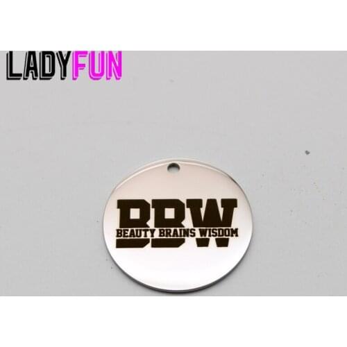 BBW Charm Stainless Steel Charms Beauty Brains Wisdom Pendant High Polish Mirror Surface Pendant