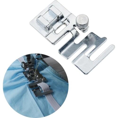 AIJJU Installation Simple Home Sewing Machine Presser Foot High Quality Elastic Cord Ribbon Fabric Stretch Presser Foot