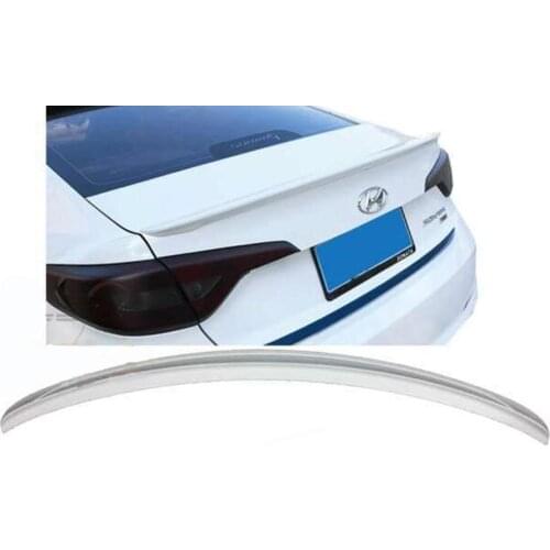 Trunk Bumper Wing Lip Blank Spoiler Decorate Strips Fit Hyundai Sonata 9 Unpainted ABS