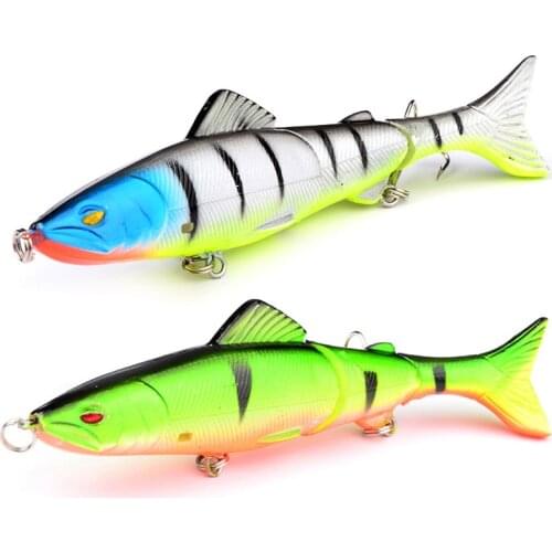 1pcs Lifelike Artificial Crankbait Multi Jointed Fishing Lure 17.6g/12.7cm 3-segment Hard Bait 2# Hook Wobblers Sea Fishing Bait