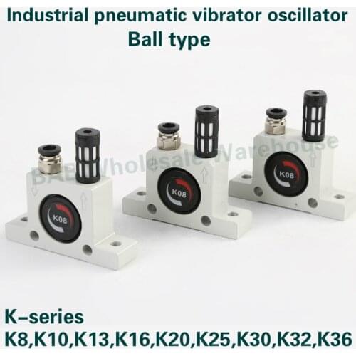 Ball type industrial pneumatic vibrator oscillator K-series K8,K10,K13,K16,K20,K25,K30,K32,K36